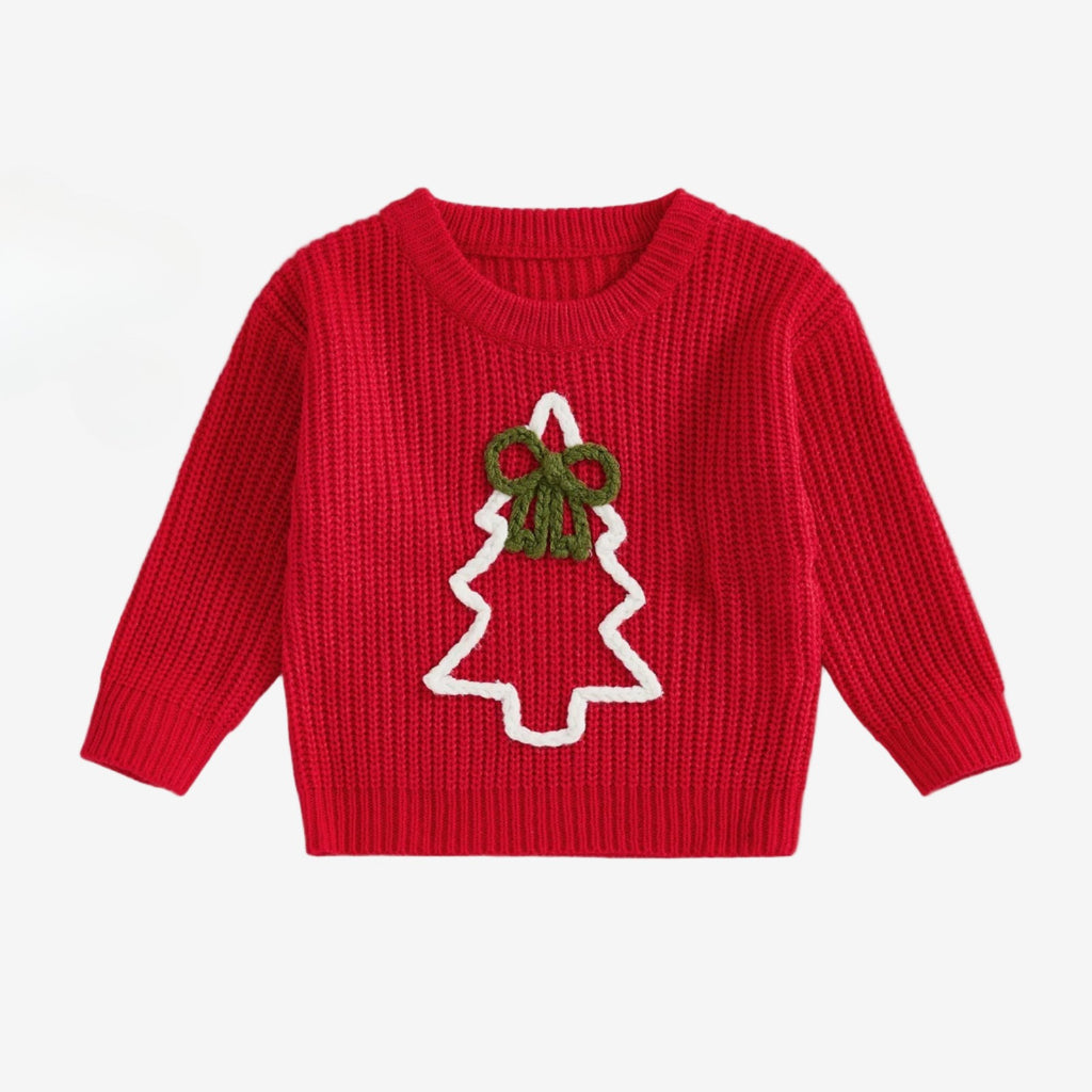 Little Tree Embroidery Sweater