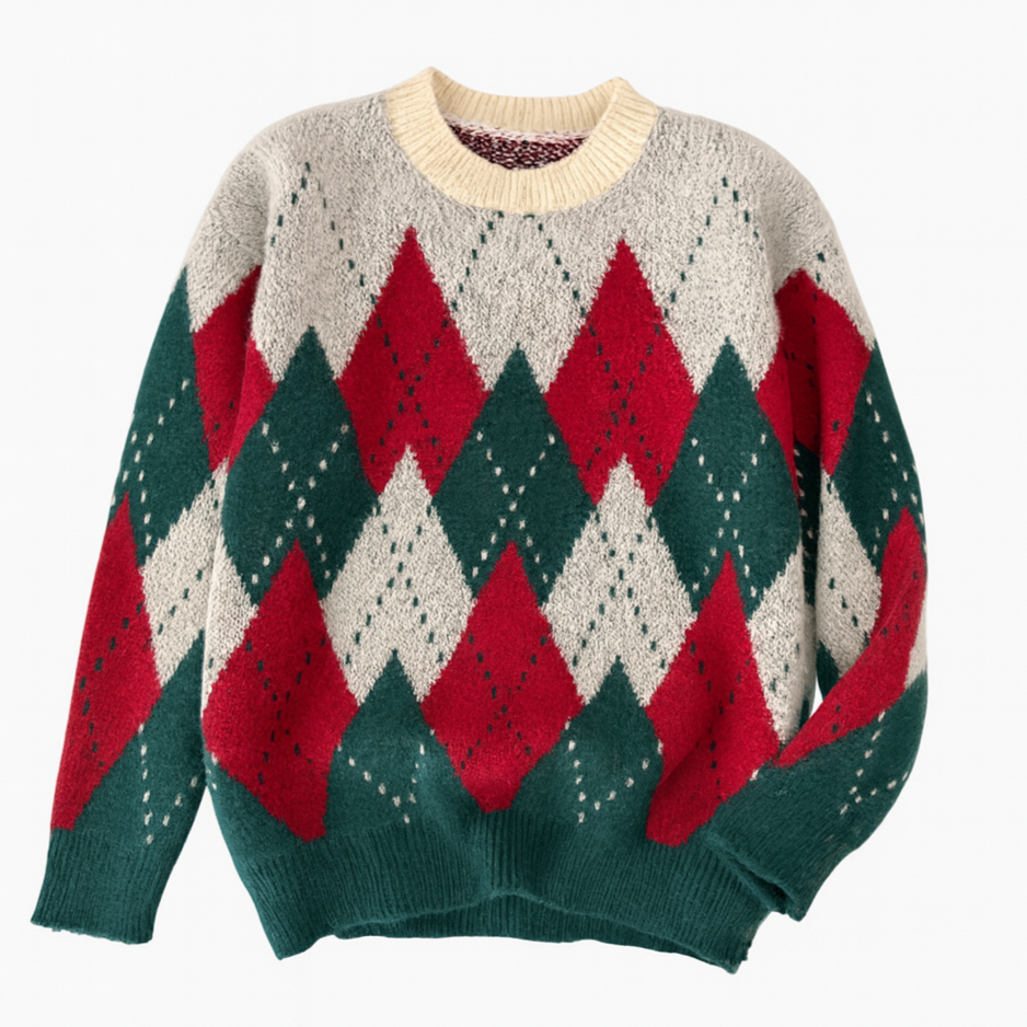 Retro Argyle Sweater
