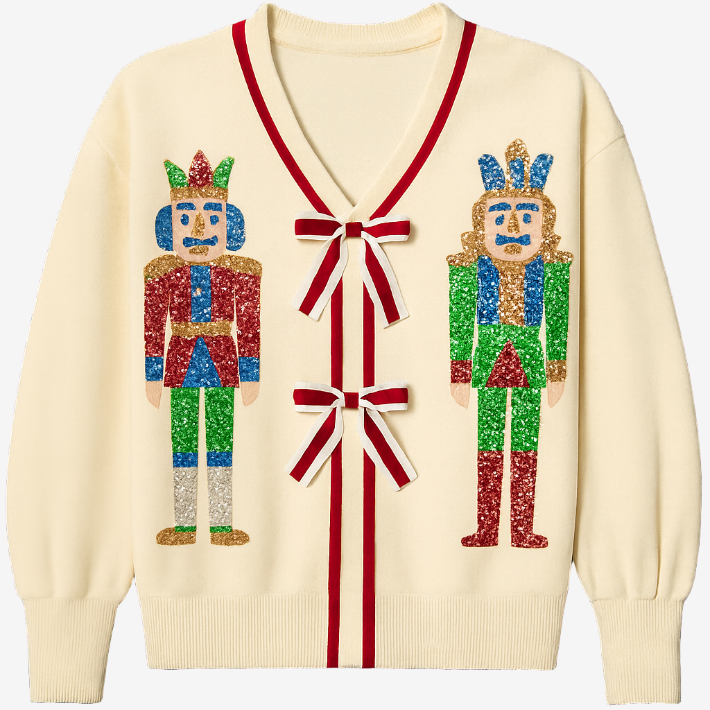 Nutcracker Glitter Cardigan