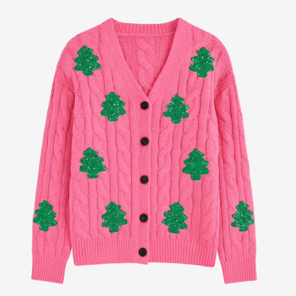 Sequin Tree Cardigan