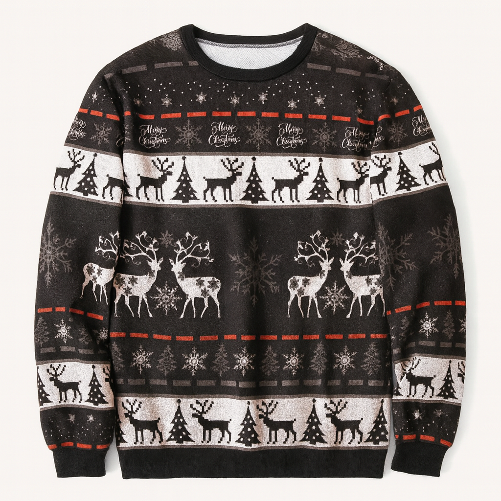 Midnight Reindeer Sweater