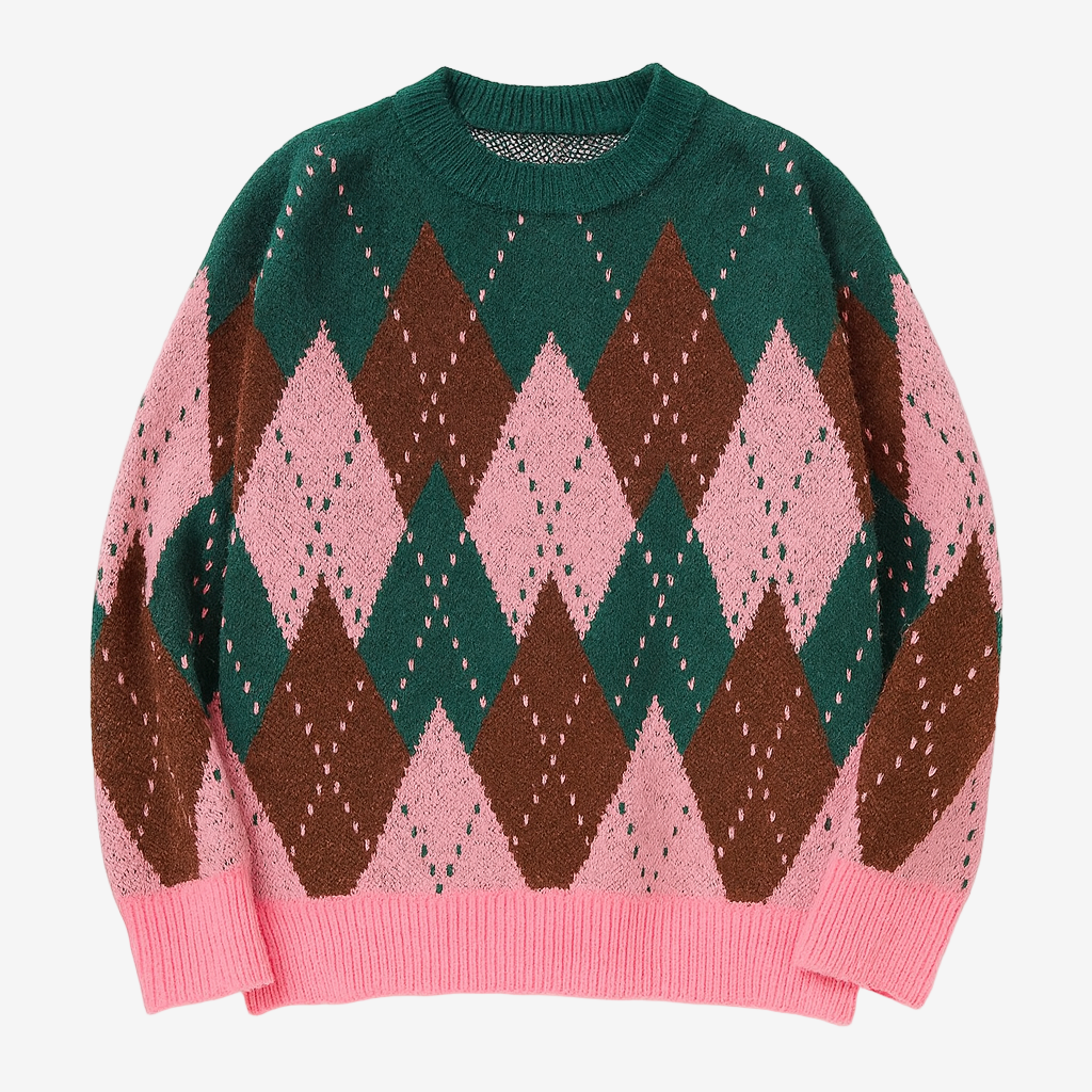 Retro Argyle Sweater