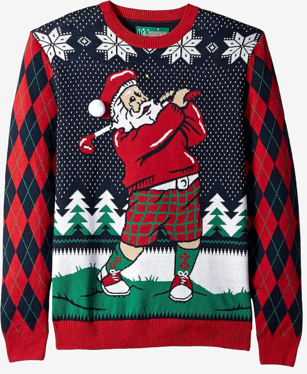 Santa Golf Swing Sweater